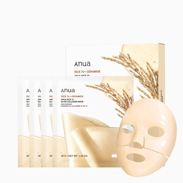 ANUA RICE 70 GLOW COLLAGEN MASK 38G (1EA)*4SET