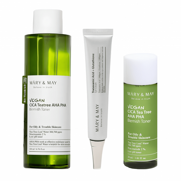 Mary&May Vegan CICA Tea Tree Toner Special Set (200ml+30ml+Eye cream 12g)