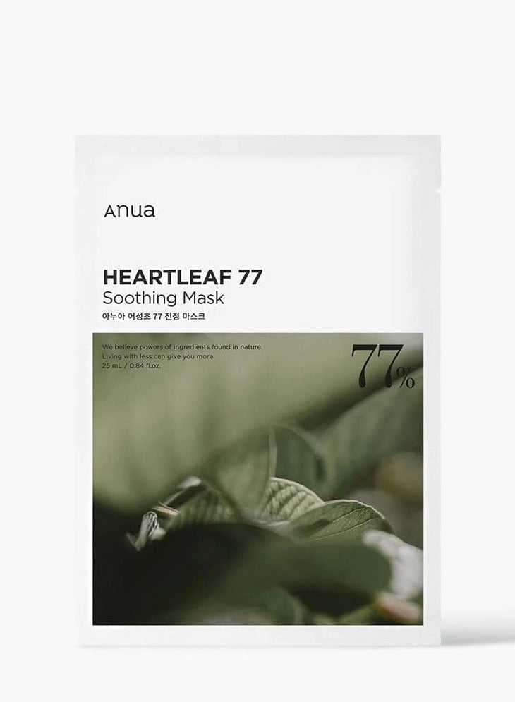 ANUA HEARTLEAF 77 SOOTHING SHEET MASK 25ml_GLB (10PCS)