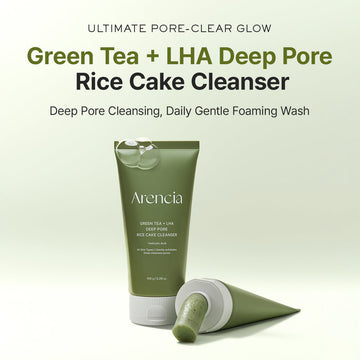 Green Tea + LHA Deep Pore Rice Cake Cleanser 150g
