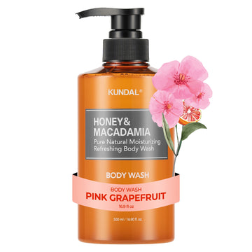 KUNDAL Honey & Macadamia Pure Body Wash 500ml - Pink Grapefruit