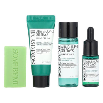 SOME BY MI AHA-BHA-PHA 30 DAYS MIRACLE STARTER KIT [Cleansing Bar 30g, Toner 30ml, Serum 10ml, Cream 20g]