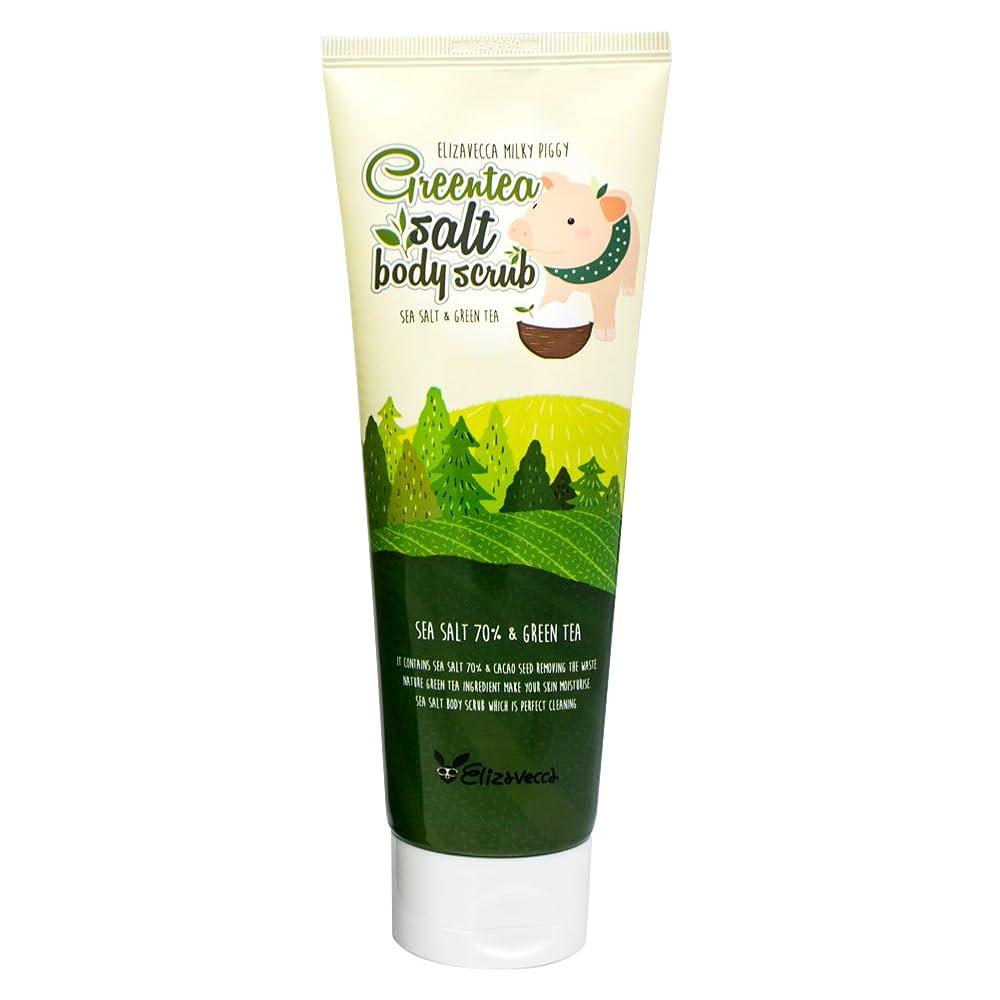 Elizavecca Milky Piggy GreenTea Salt Body Scrub