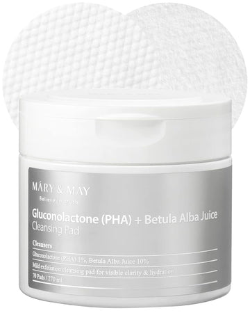 Mary&May Gluconolactone (PHA)+Betula Alba Juice Cleansing Pad 70ea/270ml