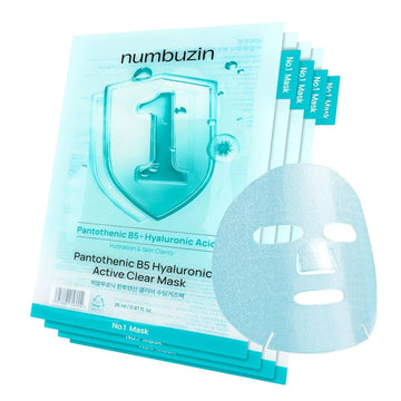 Nambuzin No.1 Pantothenic B5 Hyaluronic Active Clear Mask (5ea)