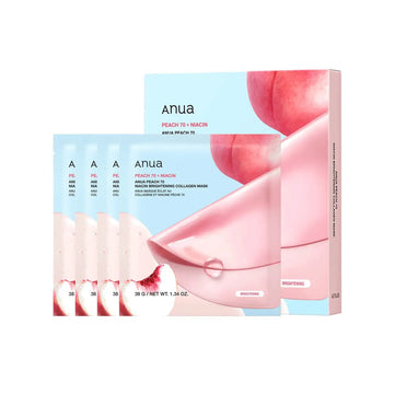 ANUA PEACH 70 NIACIN BRIGHTENING COLLAGEN MASK 38g (1ea) × 4SET