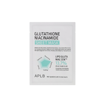 APLB Glutathione Niacinamide Sheet Mask 25ml