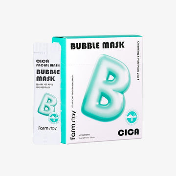 FarmStay Cica Facial Wash Bubble Mask 5ml x 20
