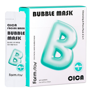 FARMSTAY CICA FACIAL WASH BUBBLE MASK