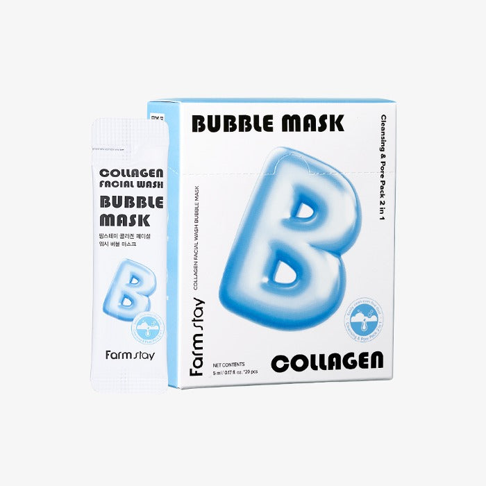 FarmStay Collagen Facial Wash Bubble Mask 5ml x 20