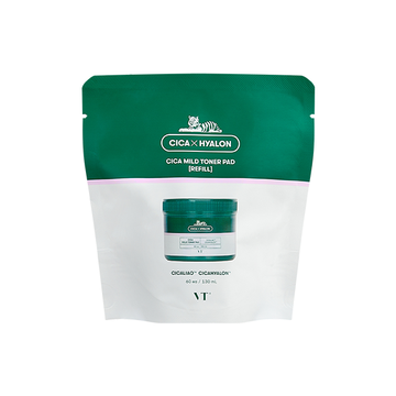 VT Cosmetics  CICA MILD TONER PAD REFILL  (60ea, 130ml)