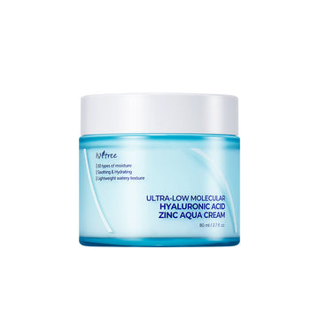 ISNTREE ULTRA-LOW MOLECULAR HYALURONIC ACID ZINC AQUA CREAM 80ml