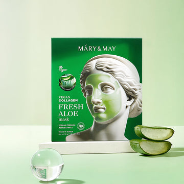 Mary&May Vegan Collagen Fresh Aloe Mask (30g x 4)