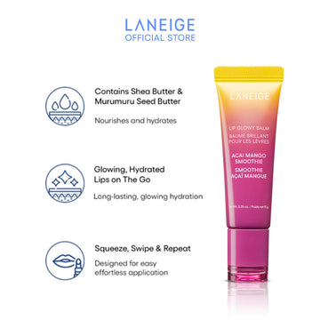 Laneige Lip Glowy Balm Acai Mango Smoothie 10g Limited Edition