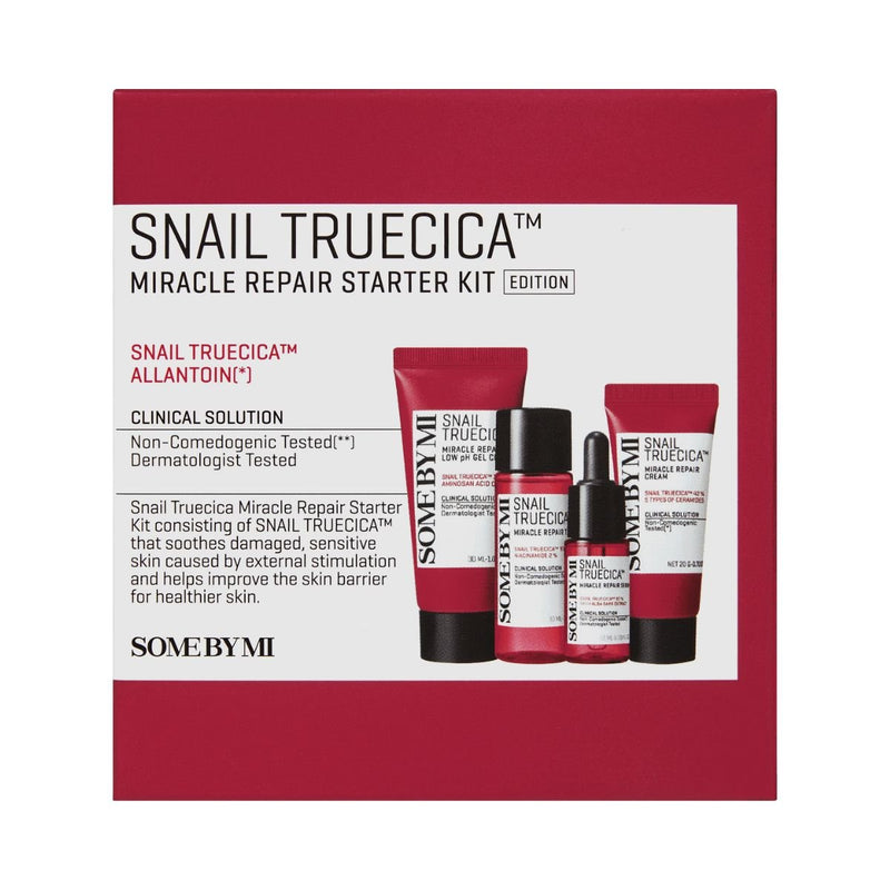 SOME BY MI SNAIL TRUECICA MIRACLE REPAIR STARTER KIT [Cleansing Gel 30ml, Toner 30ml, Serum 10ml, Cream 20g]