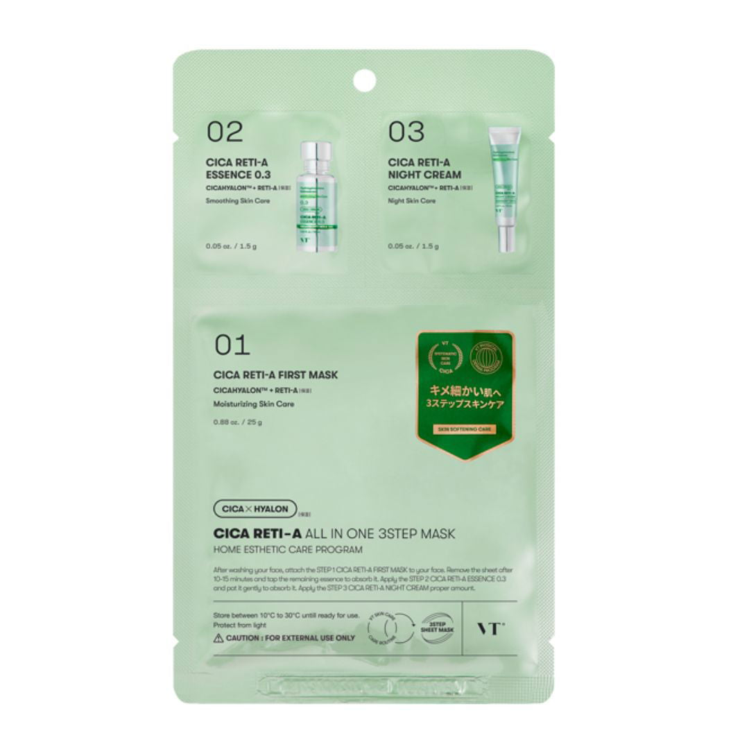 VT Cosmetics  CICA RETI-A ALL IN ONE 3 STEP MASK (1EA)