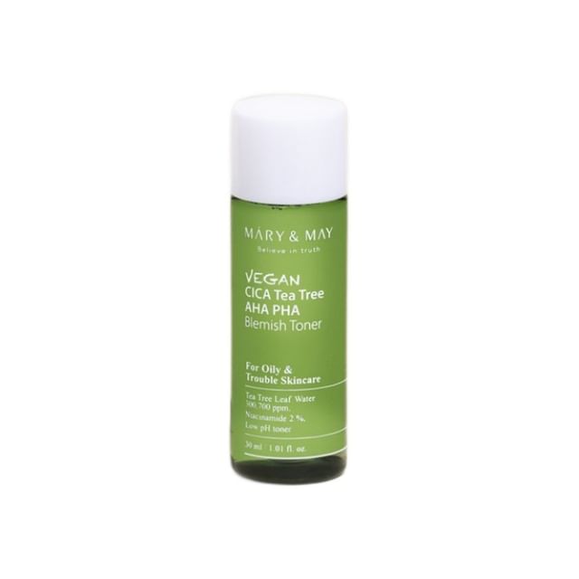 Mary&May Vegan CICA Tea Tree AHA PHA Blemish Toner 30ml