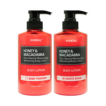 KUNDAL Honey & Macadamia Pure Body Lotion 500ml - White Musk