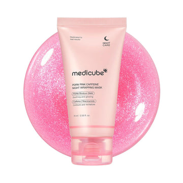 MediCube PDRN PINK CAFFEINE NIGHT WRAPPING MASK 75ml