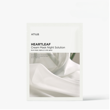 ANUA HEARTLEAF CREAM MASK NIGHT SOLUTION 25ml (10PCS)