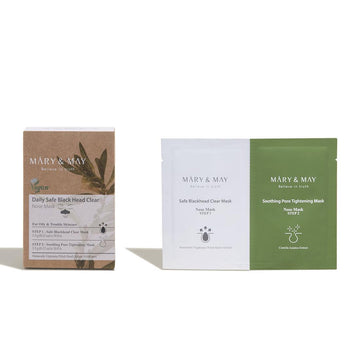 Mary&May Daily Safe Black Head Clear Nose Mask [Step1 3.5g+Step2 3.5g]X10pcs