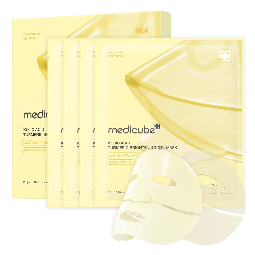 MediCube KOJIC ACID TURMERIC BRIGHTENING GEL MASK (4EA)