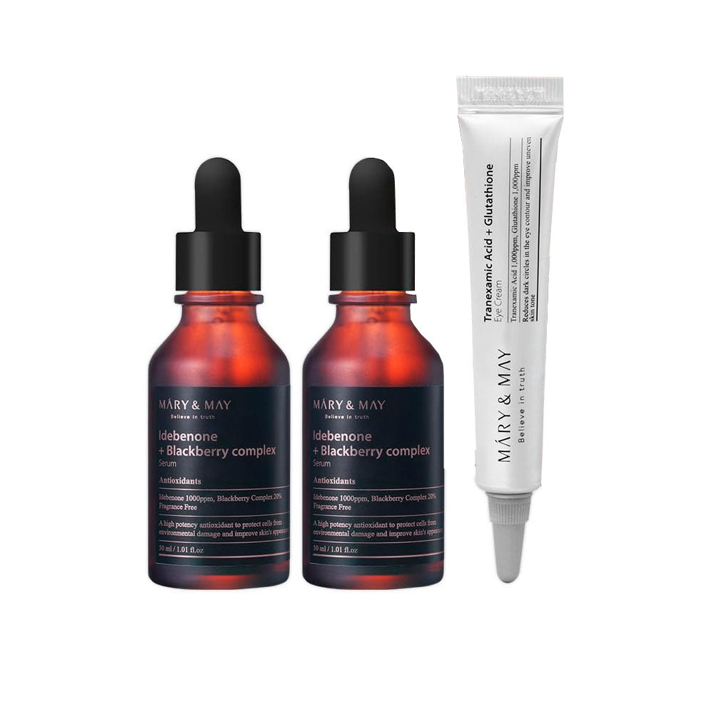 Mary&May Idebenone Blackberry Serum Duo Twin Pack (30ml x2+Eye cream12g)