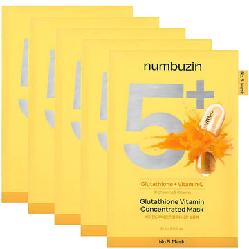Numbuzin No.5+ Glutathione Vitamin Concentrated Mask (5ea)