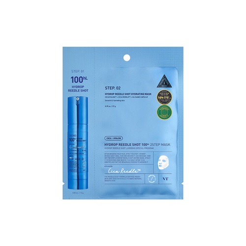 VT Cosmetics HYDROP REEDLE SHOT 100hL 2 STEP MASK (1.5G+27G)