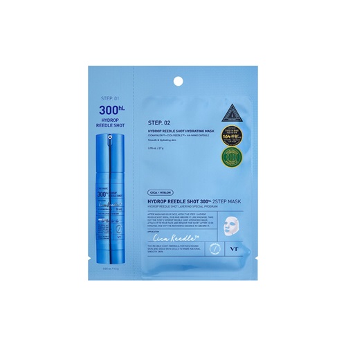 VT Cosmetics HYDROP REEDLE SHOT 300hL 2 STEP MASK (1.5G+27G)
