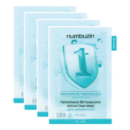 Nambuzin NO.1 PANTOTHENIC B5 HYALURONIC ACTIVE CLEAR MASK (26ML*4EA)