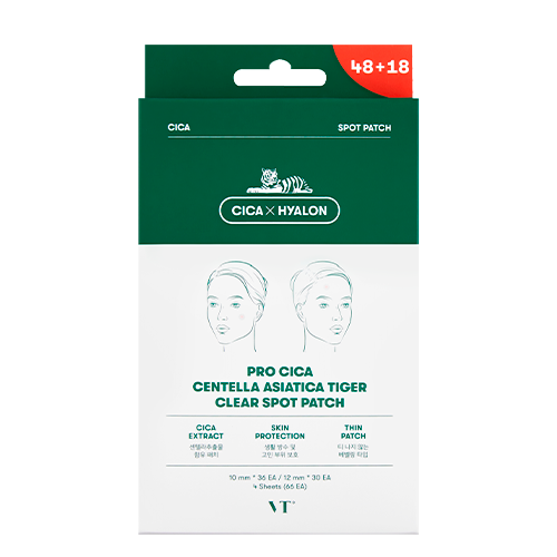 VT Cosmetics PRO CICA CENTELLA ASIATICA TIGER CLEAR SPOT PATCH 4PCS (15EA*2+18EA*2)