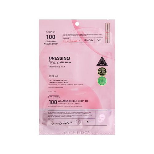 VT Cosmetics COLLAGEN REEDLE SHOT 100 2STEP HYDROGEL MASK  (1.5G+33G)