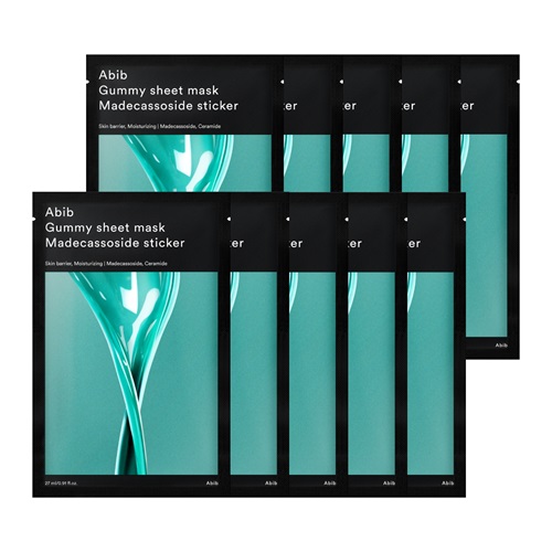 Abib GUMMY SHEET MASK MADECASSOSIDE STICKER SET (27ML*10EA)