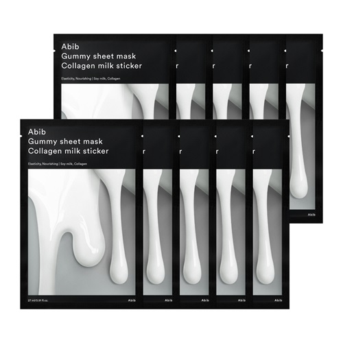 Abib GUMMY SHEET MASK COLLAGEN MILK STICKER (27ML*10EA)